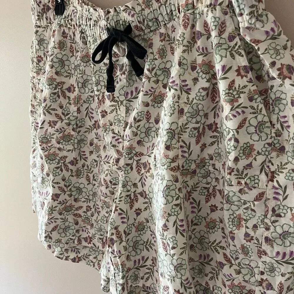 Lane Bryant floral pull on tie shorts Plus size 18/20 feminine chic